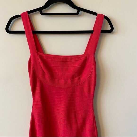 HERVE Leger “Valentine” Square Neck Bandage Dress - Picture 4 of 14